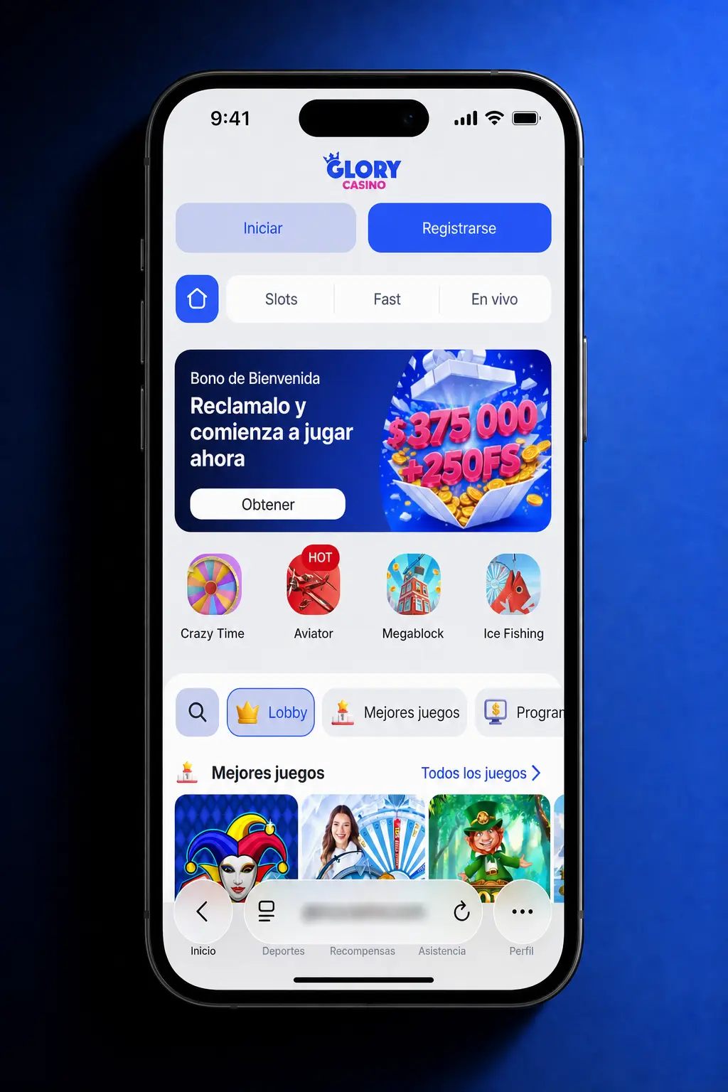Pasos para descargar e instalar la app de Glory Casino en iOS desde Safari en cuatro sencillos pasos